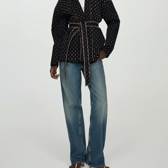 MANGO QUILTED JACKET WITH EMBROIDERED DETAILS NWT Size S - Picture 7 of 7